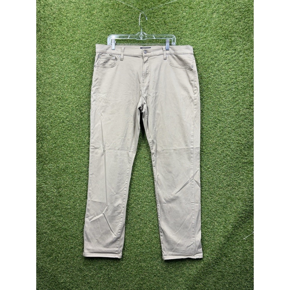 Lucky Brand Pants Mens 38x32 221 Original Straight USA Made Beige Khaki Dress